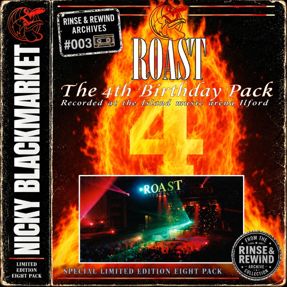 R&R Archives #003 · Nicky Blackmarket · MCs: Stevie 'Hyper' D · Roast - 4th Birthday Bash · 14 October 1995 · Jungle