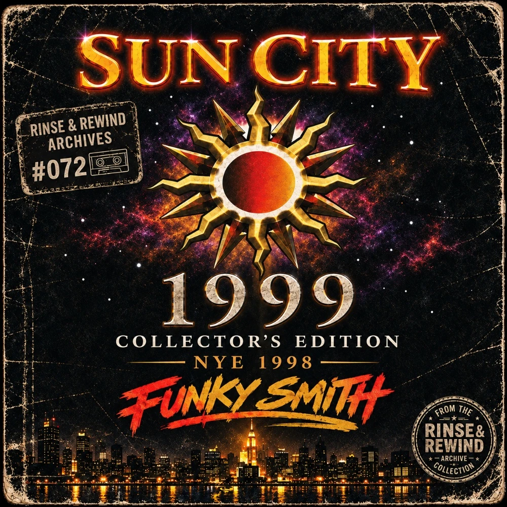 R&R Archives #072 · Funky Smith · MCs: Creed, DT, Mega, Charlie Brown (RIP), Viper, Teller, Unknown & Mr Quick · Sun City - NYE 1998 · 31.12.1998 · UK Garage